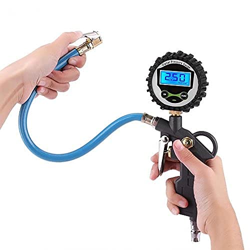 Roxbury Air Tire Inflator Gun With Digital Display Tire Pressure Gauge with Hose Connect Plug for Vehicles Cars Bicycle-200Psi-Multi-color-image-8