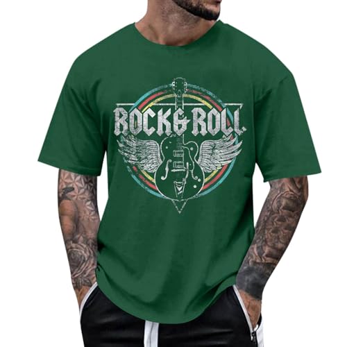 T-Shirt Graphique Rock Homme à Coupe Décontractée Facile à Porter