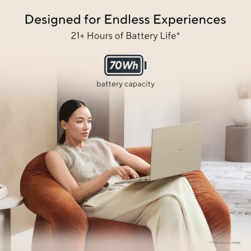 Image of ASUS Zenbook A16 (2026),Snapdragon X2 Elite Extreme,Qualcomm Adreno iGPU,24GB RAM,512GB SSD,OLED,16 inch(40 cm),Win 11,M365 Basic(1Y),Office 24,Zabriskie Beige,1.2 Kg,UX3607OA-SQ141WS,Thin & Light Laptop