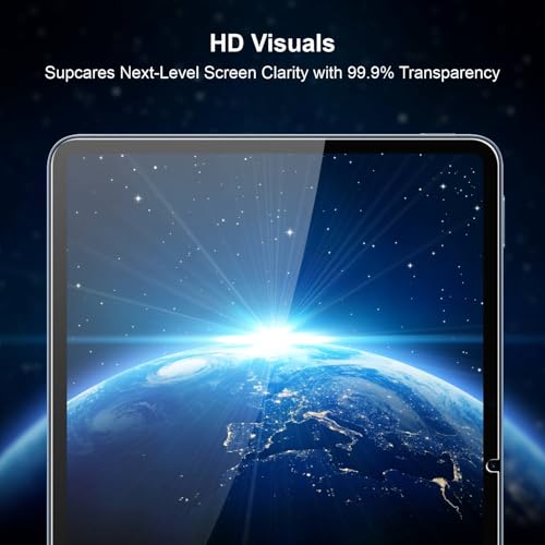 Image of SupCares Tempered Glass for Xiaomi Pad 6 and Xiaomi Pad 6 Pro (11 Inch) With Installation Kit | Military-Grade Gorilla Screen Protector | Edge to Edge Coverage | Transparent