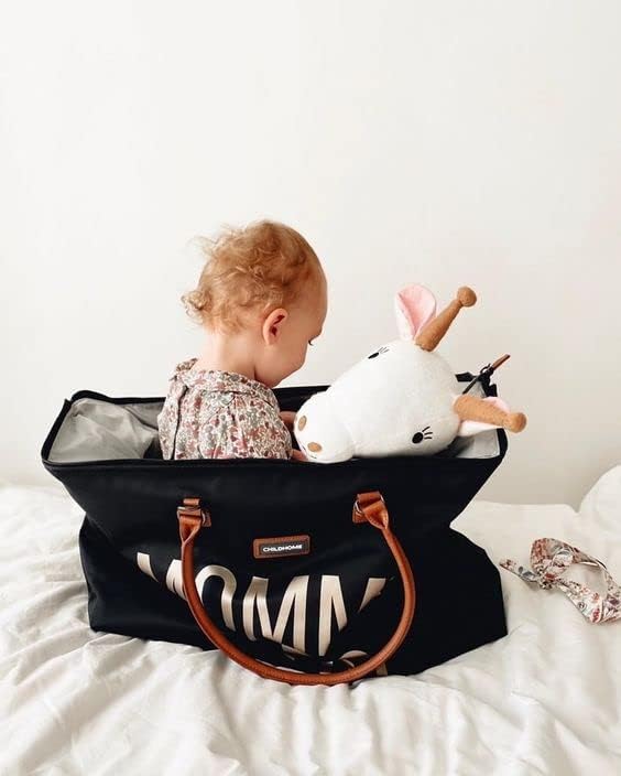 Miniatura 6 de Childhome The Original Mommy Bag, Bolsa de pañales para bebé grande, Bolsa de hospital de mamá, Bolsa de mano grande, Bolsa de viaje para mamá,