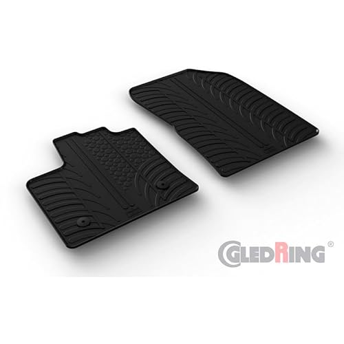 Gledring Satz Gummimatten kompatibel mit Renault Express Cargo 2021- (T Profil 2-teilig)