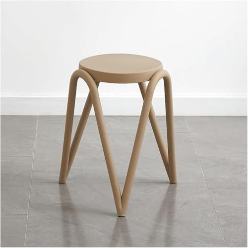 Taburetes apilables de madera maciza con asientos acolchados, taburetes de bar redondos para cocina, oficina, aula, diseño tapizado fácil de limpiar