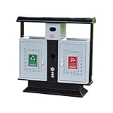 dP3sQ8mXjN Cubo de Basura Comercial Papelera de Metal for Exteriores, Estilo Industrial, Calada, clasificada, for áreas públicas