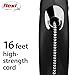 Flexi New Classic Retractable Cord Dog Leash Duo for 2 Small Dogs 16-Foot Black