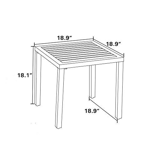 PHI-VILLA-Black-Patio-Table-Metal-Square-Coffee-Tea-Bistro-Table-Small-Side-End-Adjustable-Outdoor-Furniture-TableBlack PHI VILLA Black Patio Table Metal Square Coffee Tea Bistro Table Small Side End Adjustable Outdoor Furniture TableBlack