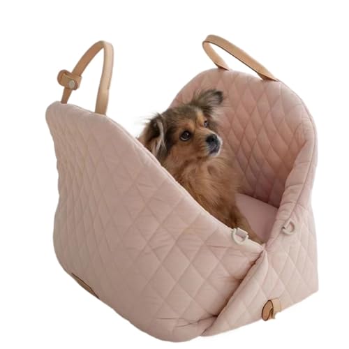 TIKHJ ペットキャリー 犬 キャリーバッグ 小型犬 ドライブボックス ペット リュック ドッグスリング 猫 うさぎ 犬お散歩バッグ 顔出し カバン クレート ショルダー 布製 軽量 助手席 自転車 カゴ 丸洗い お出かけ 防災 避難 散歩 病院 車に乗