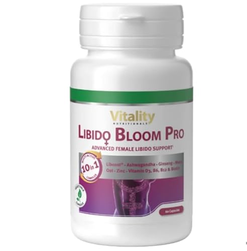 Libido Bloom Pro Frauen Komplex 10 in 1 mit Pflanzenextrakten Vitaminen und Mineralstoffen 60 Kapseln Vegan Vitality Nutritionals by Vitamin Express