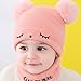 GANYKQ Fashion Children Solid Color Knitted Winter Hats Children Winter Outdoor Warm Newborn Baby Clothes Accessories