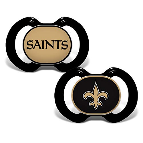 Image of BabyFanatic Pacifier 2-Pack - NFL New Orleans Saints - Officially Licensed League Gear
