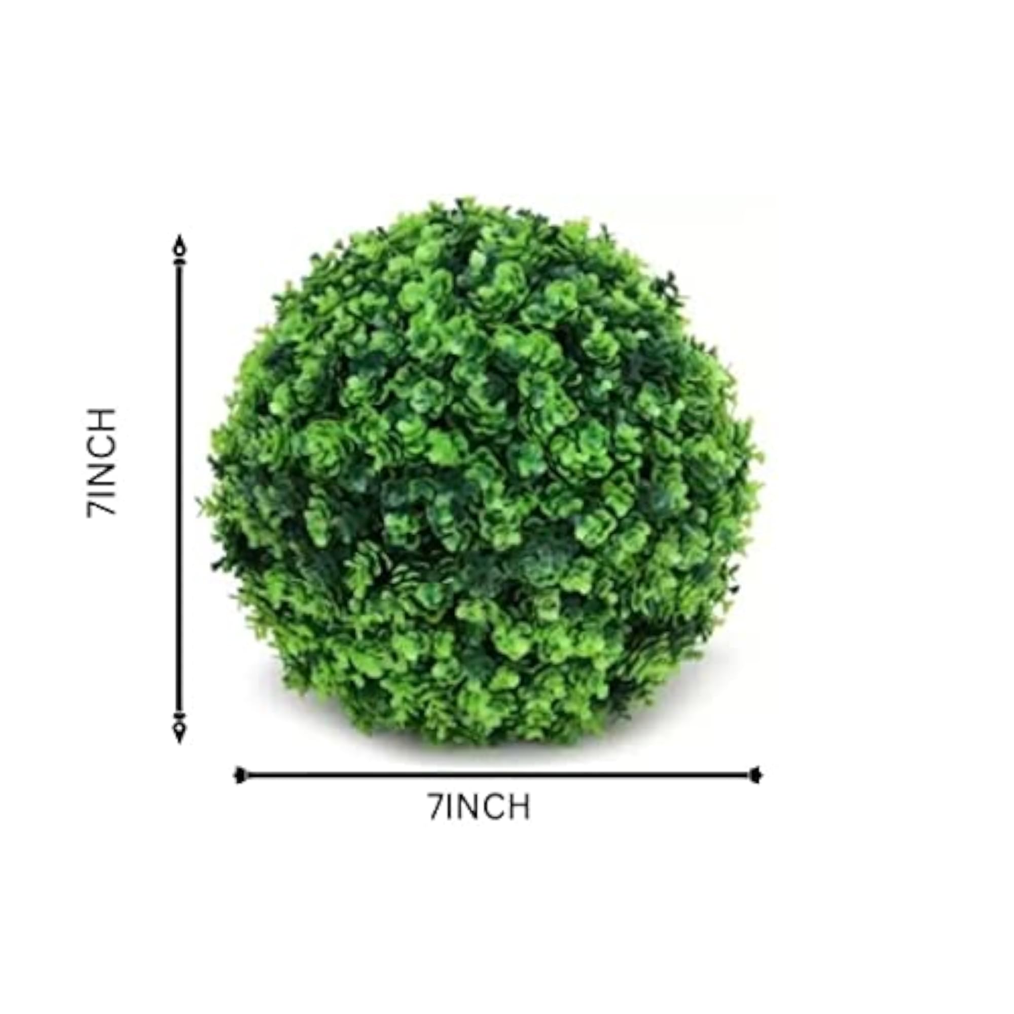 Versatile Indoor/Outdoor Artificial Plant Ball, 7x7 Inches
