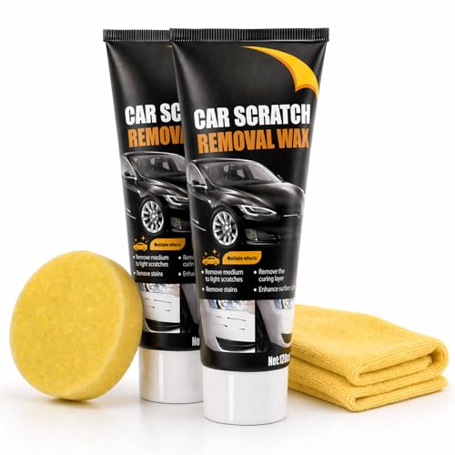 Car Scratch Remover, Professional Scratch Repair Wax & Swirl Remover for Vehicles, Ultimate Paint Restorer & Clear Coat Safe Polishing Compound Kit, Easy to Use for All Paint Colors, 2 Pcs