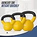 MADOG 10/15/20 LB Kettlebells Neoprene Coated, Solid Cast Iron Kettlebell, Strength Training Kettlebells, Hand Weights for Full Body Workout, Grip and Strength Training for Home Gym, Yellow
