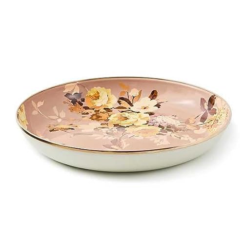 MACKENZIE-CHILDS Enamel Abundant Bowl, Wild Rose Mauve