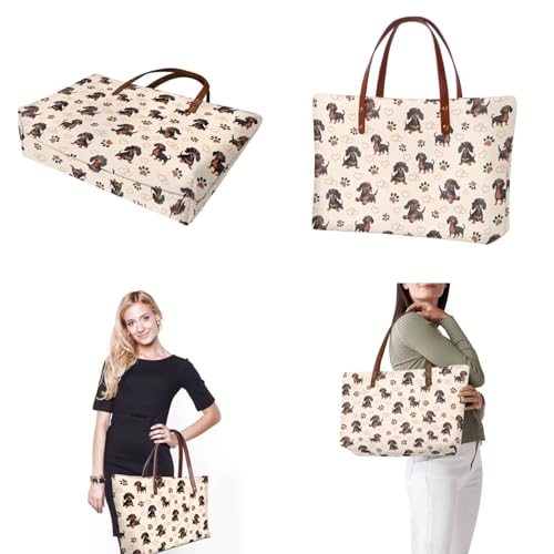 Image of Top Handle Purse for Women, Large Tote Handbag With PU Wallet Set, Gift for Mom