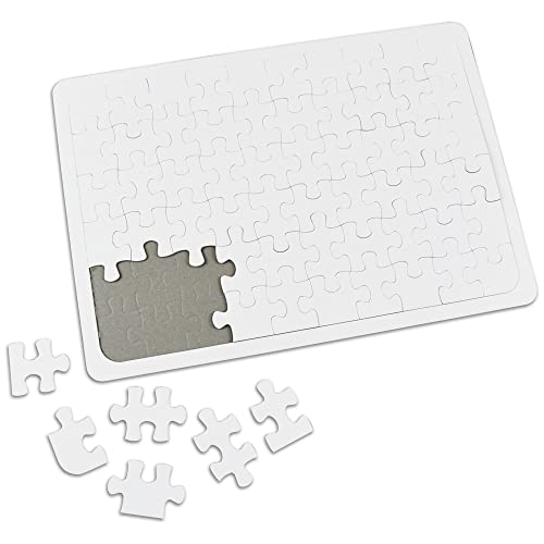 Blanko-Puzzle aus Pappe mit 60 Teilen zum selbst gestalten ?? Puzzlegr??? e: 27,5 x 19 cm ?? Au? enma? : 29,5 x 21 cm ?? St??rke 3 mm ?? 1 St??ck ?? Puzzle selbst bemalen, bedrucken und verzieren