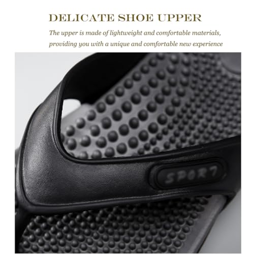 Mens Flip-Flops Massage Slippers,Flat Bottomed Acupressure Massage Shoes,Relief Plantar Fasciitis Heel Arch Arthritis Pain,Outdoor Anti Slip Soft Soles Sandals(Size:EU 41,Color:Red)2