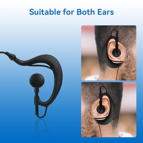 Image of Retevis Volume Adjustment Walkie Talkie Earpiece, for RT22 /RT68 /RT21 /H777