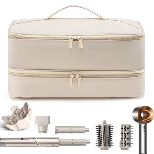 Estojo de transporte de tubarão de camada dupla, bolsa Shark Flexstyle para acessório de cabelo Revlon em um passo/volumizador/modelador, estojo de viagem elegante para secador de cabelo, bolsa