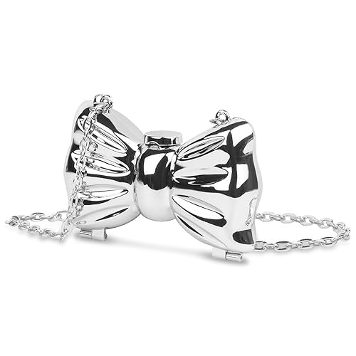 rangresa Bow Clutch Purse Metallic Acrylic Evening Handbag Crossbody Sling Bags with Detachable Chain Strap Stylish Latest Ladies Girls Small Size Cute Wallet for Party Wedding Gift-picture-5