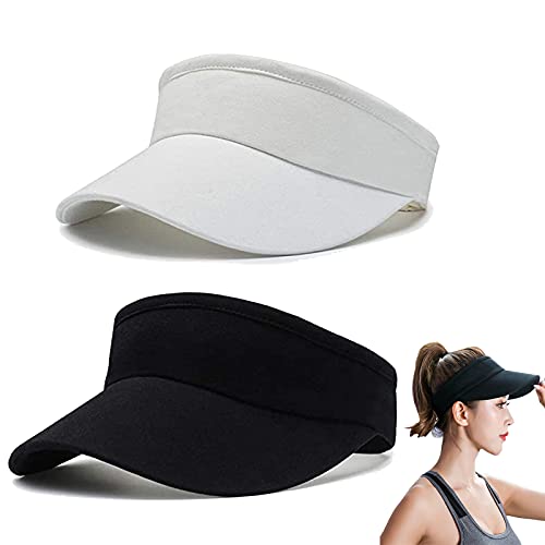 ADESUGATA Lot de 2 chapeaux de sport d'été unisexes avec visière réglable et protection UV, séchage rapide, respirant pour homme et femme en plein air, course, voyage, randonnée thumbnail