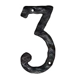 NACH Original Rustic Finish Cast Iron House Address Number for Outside or Inside, Decorative Mailbox