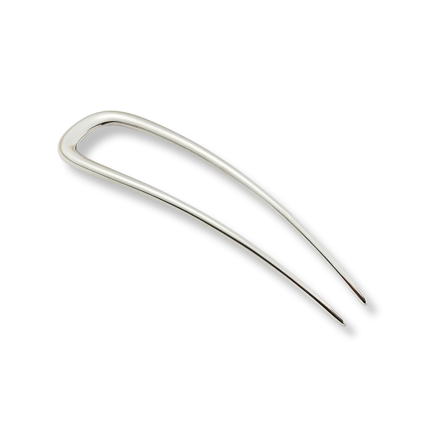 MACHETE Midi Oval French Hair Pin for Thin Thick Hair in Silver, 5 Inch Women Girls Hairstyle Accessories