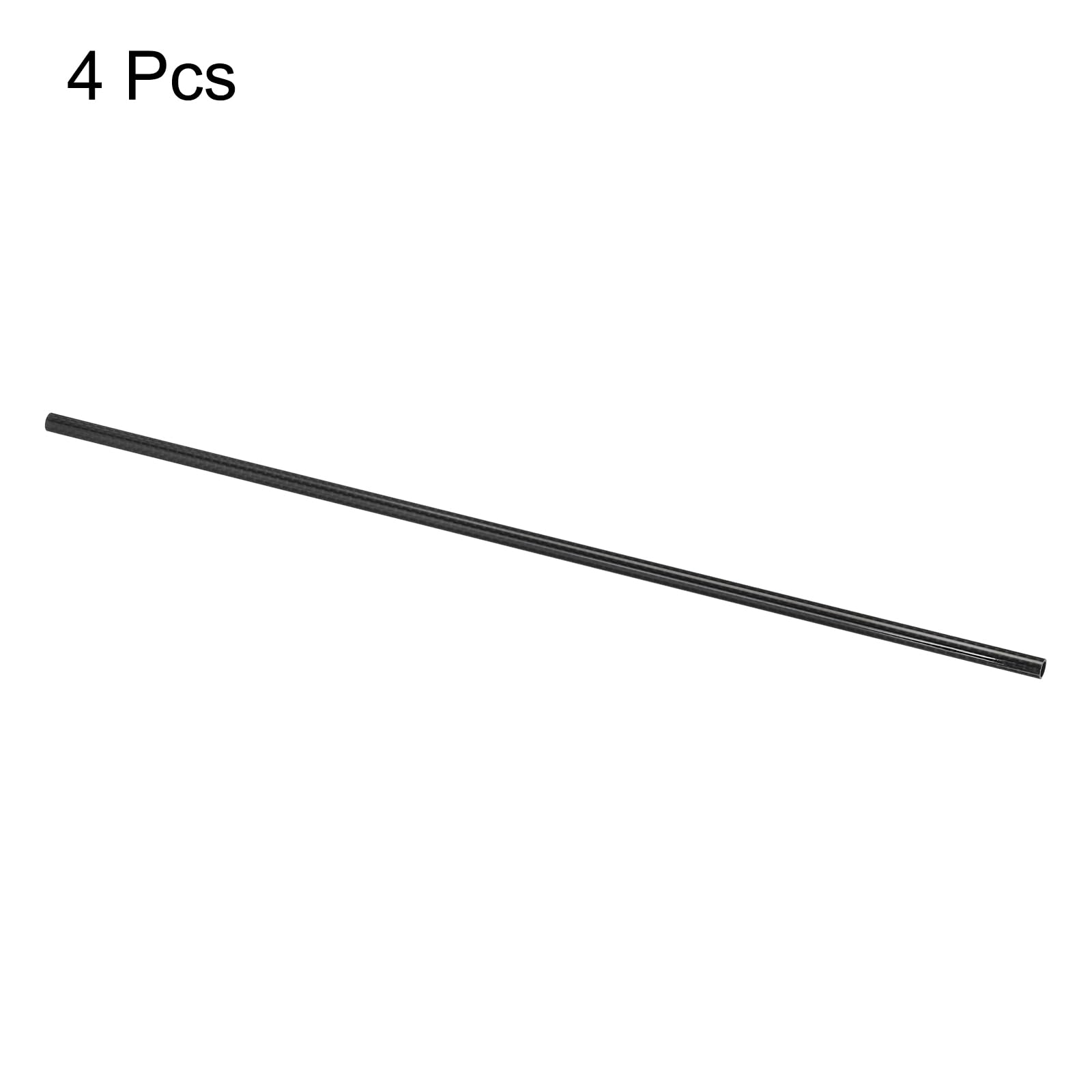 QUARKZMAN 4Pcs Tubes en Fibre de Carbone 6 x 8 x 420mm Surface Lisse Tissage Sergé Brillant Rod 3K Enroulé Enroulement de Tubes Ronds en Carbone pour Avion Rc Quadcopter Multicopter