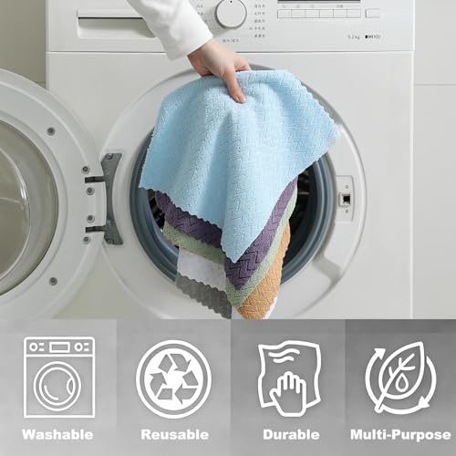 Image of 80 Pack Microfiber Cleaning Cloth Roll Reusable Paper Towels 12 inchx12 inch Tear Away Cloth,Absorbent Dish Rags for House Kitchen,Wash Cloths,Lint Free Rags for Window Cars Cleaning Supplies