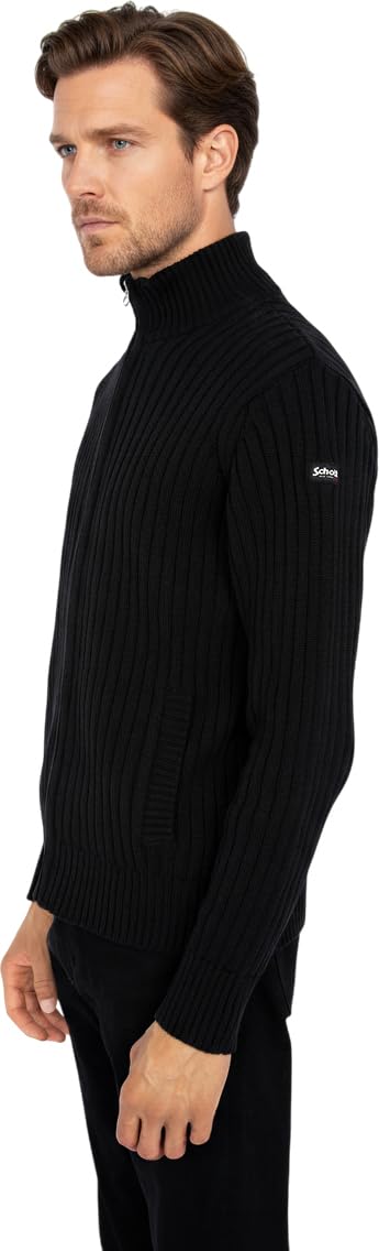 Schott Nyc Men's Black Plecorage1 Pullover Sweater Not Applicable, X-Large