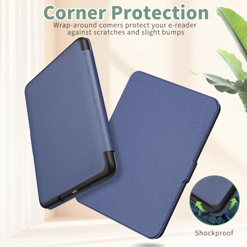 Image of Sanyetral Protective Case PC Hard Back Cover with Auto Wake /Sleep Function, Incompatible with TCL Remarkable Nokia -Blue