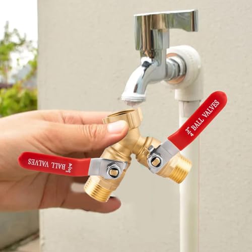 Robinet d'eau en Y pour optimiser le débit et arroser la pelouse sans débrancher - 3