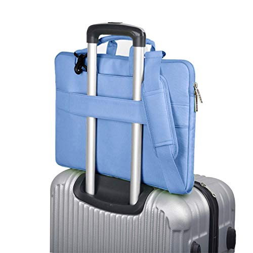 Image of Hseok 17.3 Inch Laptop Shoulder Bag, Water-Resistant & Shockproof Protective Computer Case Compatible with 17.3 inch Dell Asus HP Lenovo Acer MSI Notebooks,Light Blue