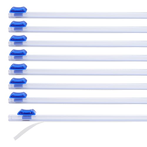 PATIKIL 8pcs Coupe-Pellicule Plastique, 13in Coupe-Pellicule Plastique Autocollant Installation Remplacement pour Distributeur de Papier Aluminium, Papier Emballage, Bleu