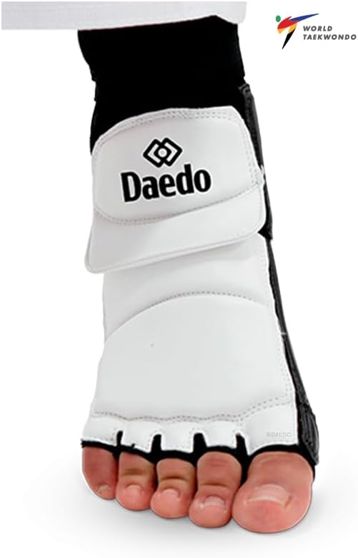 DAEDO Taekwondo Foot Protector, WT Standard Sizes, Lightweight and Comfortable for Training and Competitions