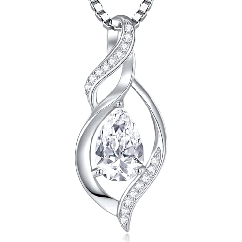 Moissanite Heart Necklaces Infinity Pendant for Women, 925 Sterling Silver 1-3CT Moissanite Jewelry Anniversary Birthday Christmas Gifts for Wife Mom Girlfriend Sister Grandma