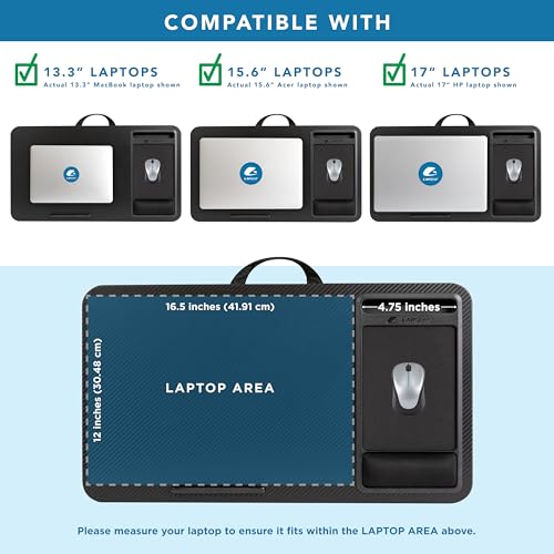 image for LAPGEAR Extra Large Adjustable Lap Desk – Fits Laptops up to 17.3”