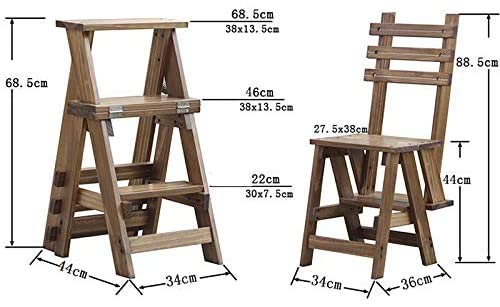 Tabouret d'escalade à double usage et échelle de maison pliable en bois véritable