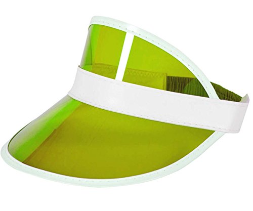 Transparent Poker Sun Visor Dealer Hat Cap Casino Vegas Red Blue Green Pink (Yellow)