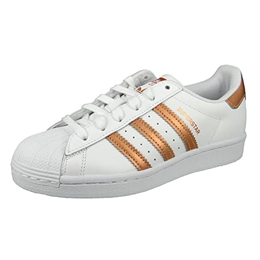 Adidas Women's Superstar W FTWWHT/COPPMT/CBLACK Leather Sneaker (LDR55)
