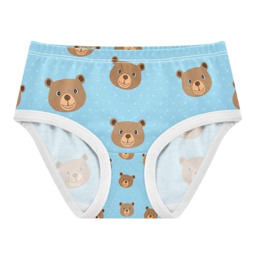 Cartoon Bear Heads Toddler Girls's Underwear 2T 202c1160
