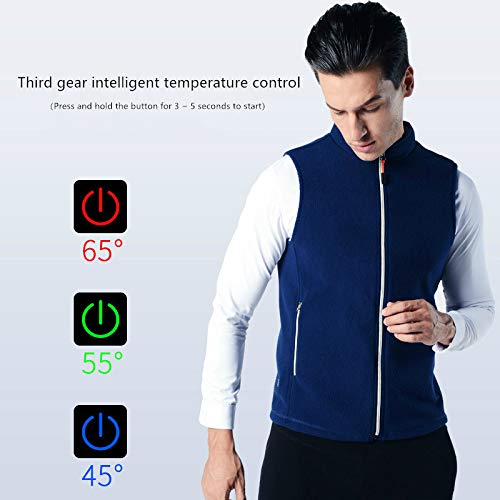 Chaleco calefactor USB ropa térmica inteligente hombre mujer con calor 3