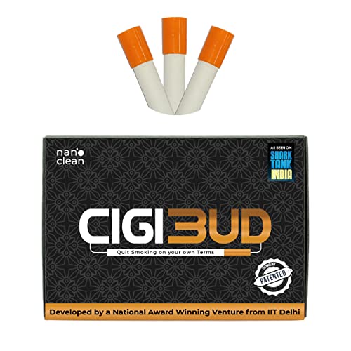 Image of NANOCLEAN GLOBAL PVT. LTD Cigibud filters | Nanoclean Technology Reusable anti smoking filters for quit smoking | Reduce tar and smoke | As Seen on Shark Tank - Orange Color - Pack of 1-30 Filters