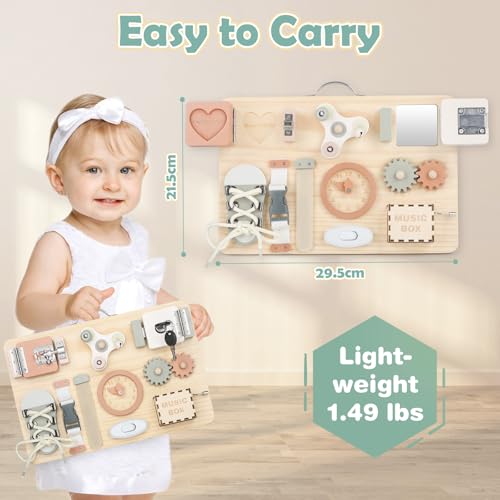 Variante de Joyreal juguetes montessori Panel sensorial madera portátil