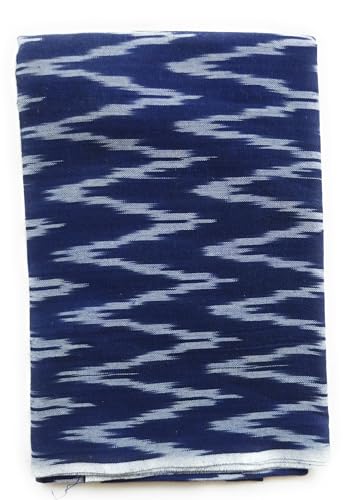 Image of Cotton Pochampally ikat unstitched blouse, Kurthi, long frock fabric material for women (1 meter, 2 meters & 3 meters)