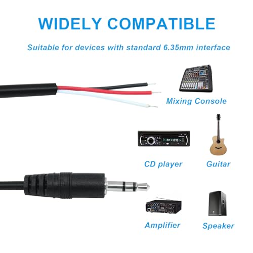 Cable audio 3.5mm macho a cable abierto 4 piezas miniatura 5