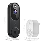 1080P Video Doorbell Camera, Smart Human Detection, Cloud Storage, Chime Included, Live View, 2-Way Audio, IR Night Vision, Battery Powered, Indoor/Outdoor Surveillance - Image 2