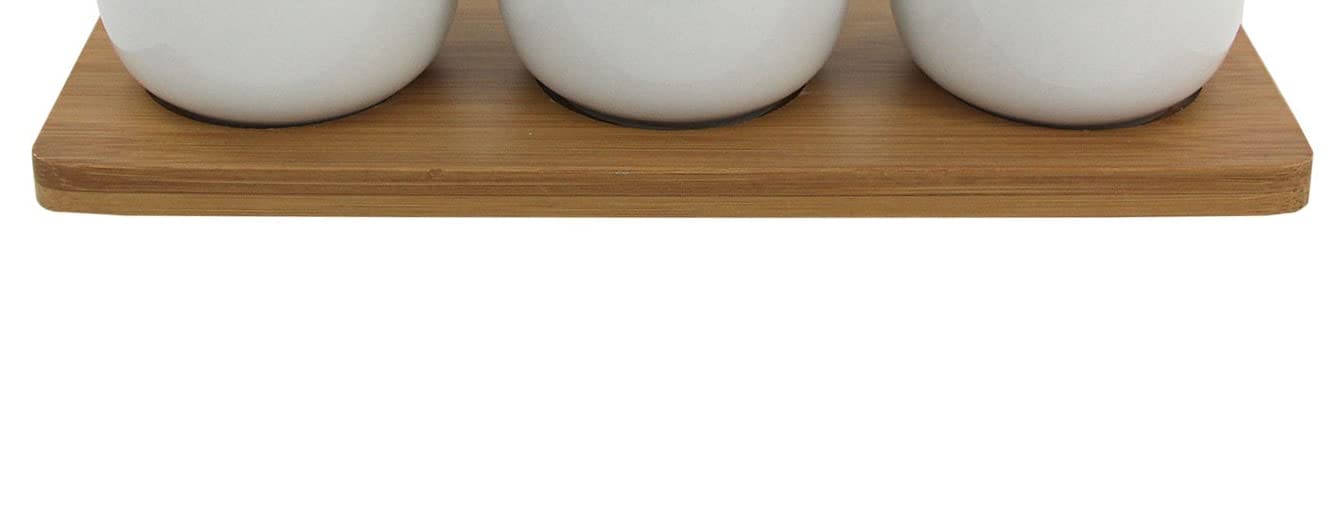 Lot de 3 Apéritif Snack olives Jam servir Dip Bol plat de fête avec plateau en bois