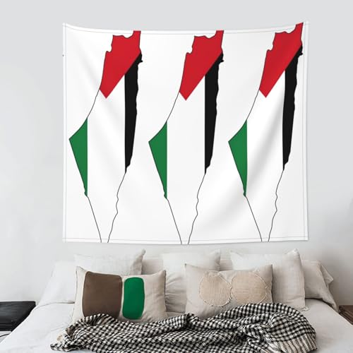 Tapiz grande de Palestina con mapa impreso de 152x130 cm para decoración artística de fondo 4