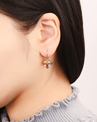 Earrings For Women Girls Crystal Cz Cross Dangle Earrings Jewelry For Women 18K Gold Plated #TOP3
